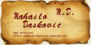 Mahailo Dašković vizit kartica
